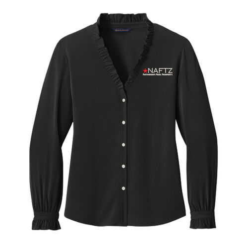 Brooks Brothers® Women’s Long Sleeve Ruffle Collar Blouse Thumbnail